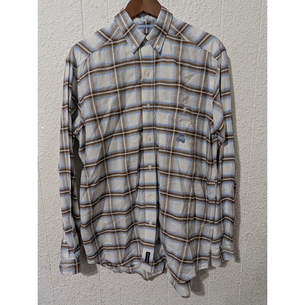 Rough Stock by Panhandle Slim Shirt Pearl Snap Western Embroidered Mens M Plaid